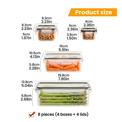 StackWell Airtight Food Containers - Set of 4
